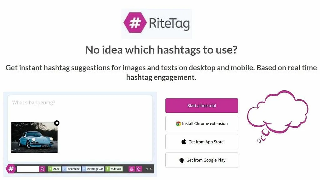 Try RiteTag for hashtags on Twitter