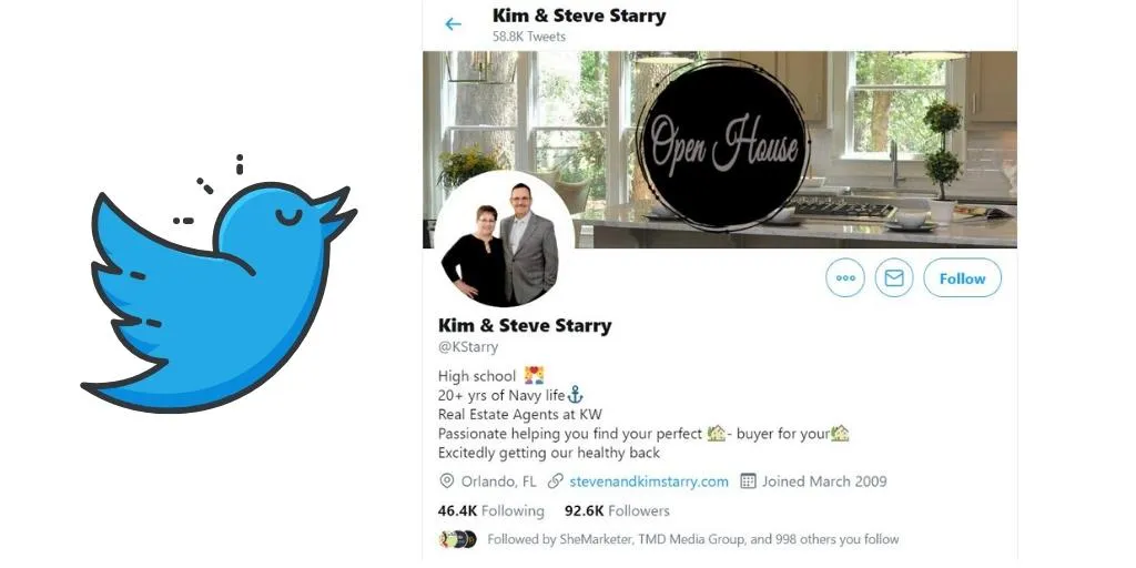 kim and steve real estate agents that get Twitter right