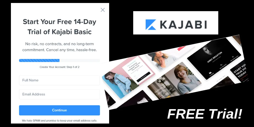 free 14 day trial of Kajabi online business