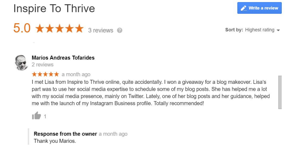 How to use Google for my business profile reviews