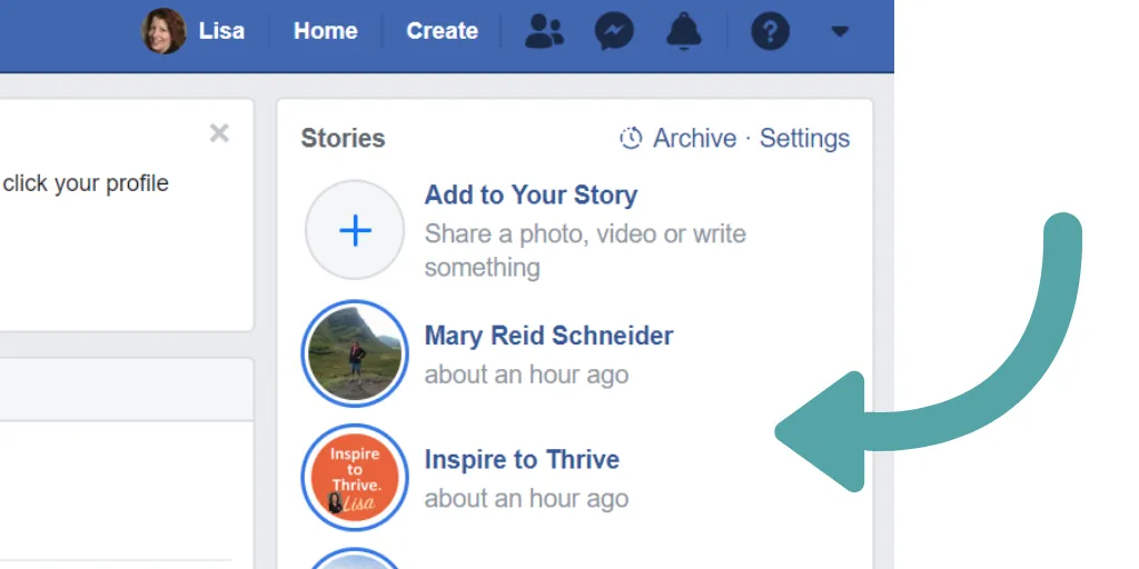 how to add FB stories