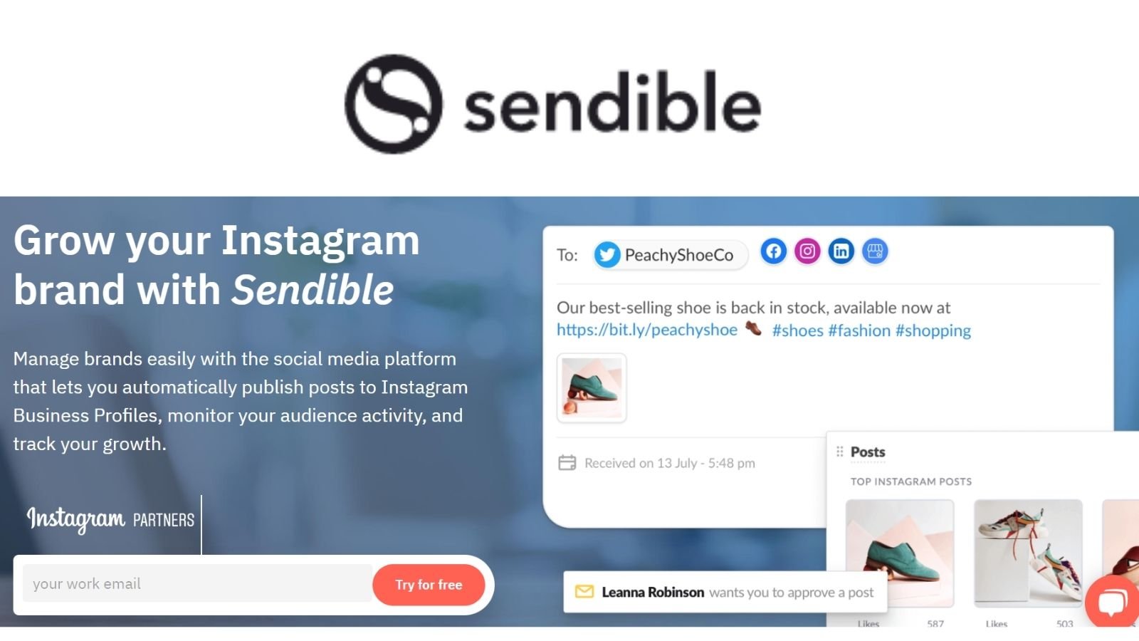sendible for an Instagram tool must have