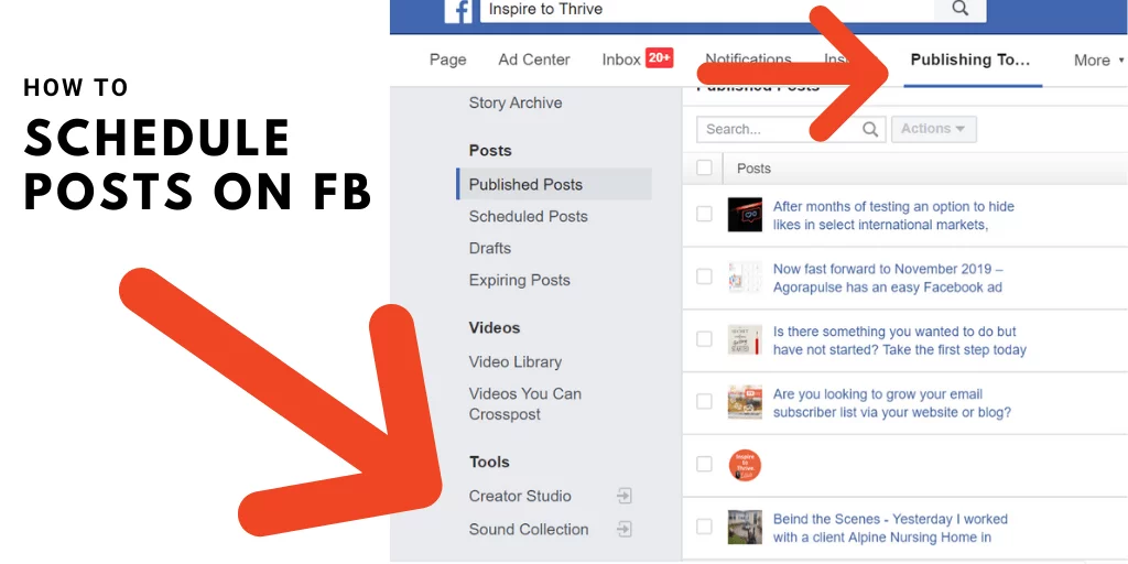 How to schedule FB posts
