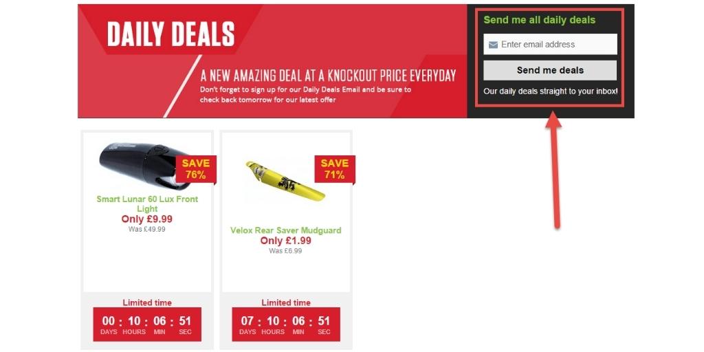 daily deals for lead magnet