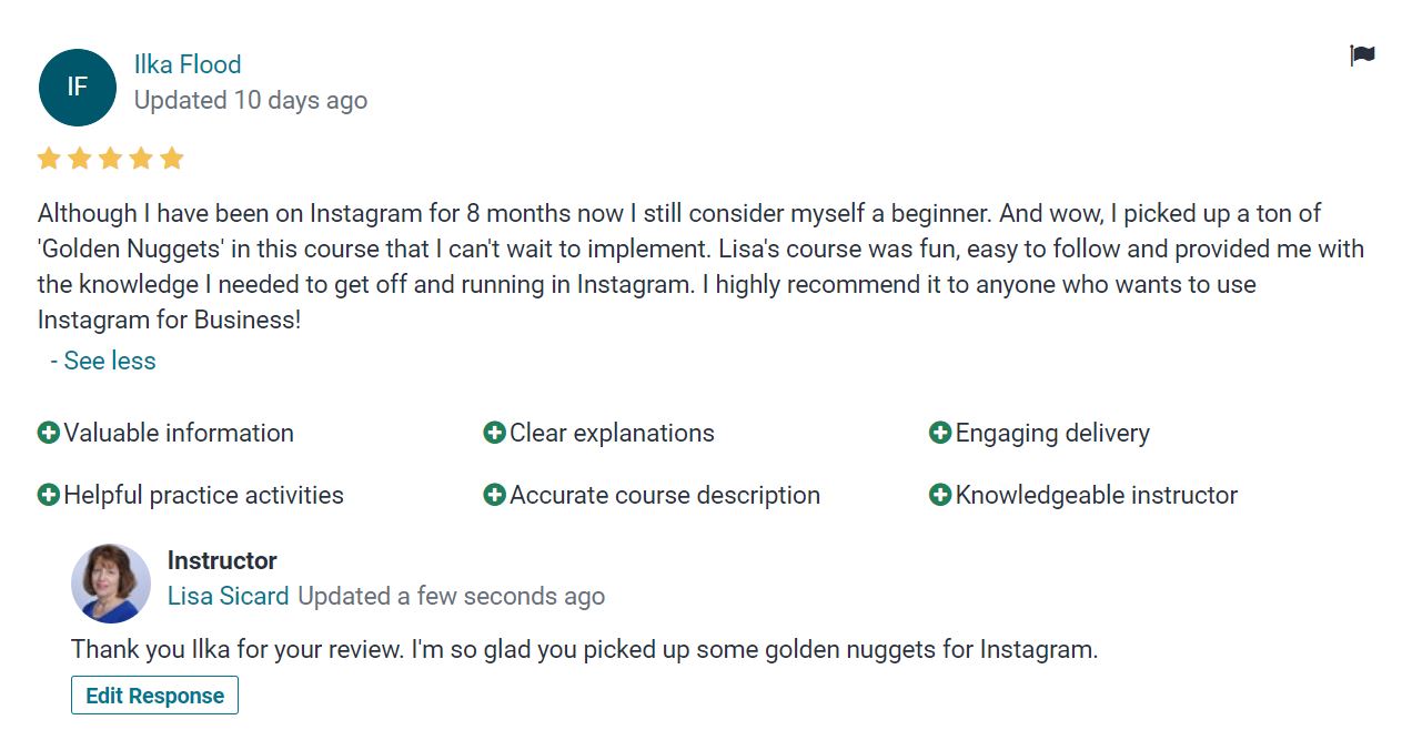 review of Instagram class