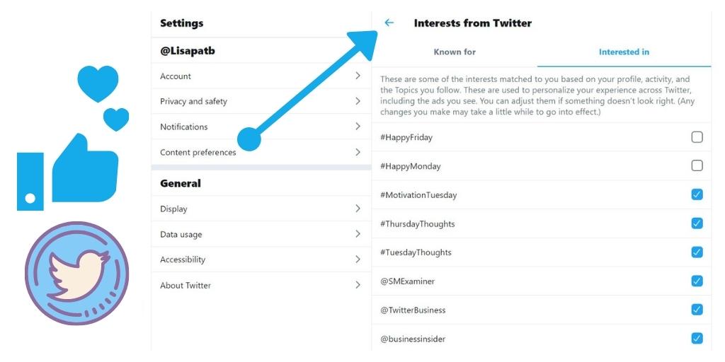 How to change your Twitter interests