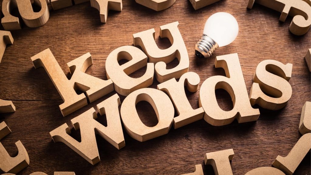 keywords for your blog name 