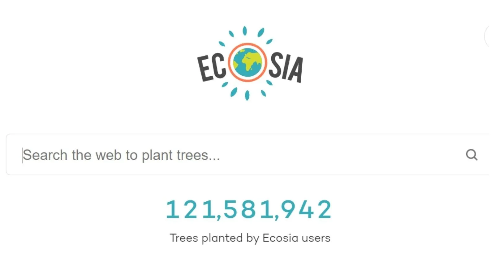 ecosia save the planet with search