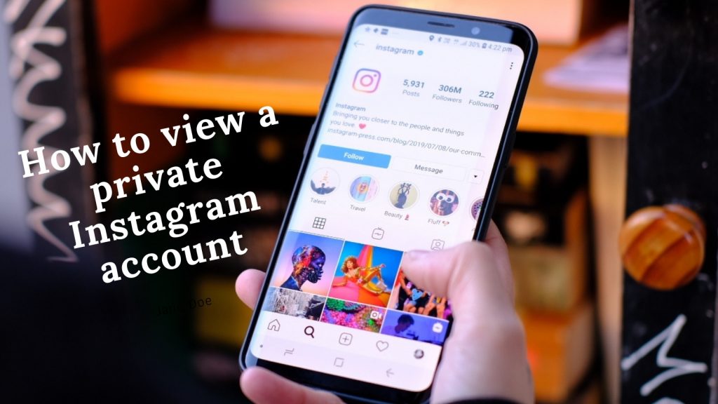 how to view a private instagram page