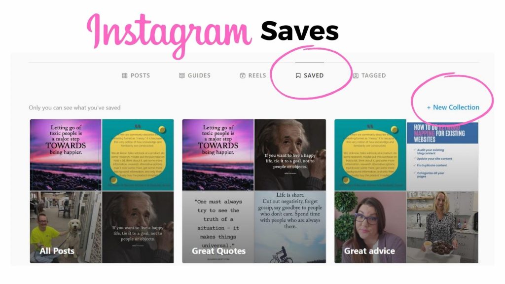 how to use the Instagram save feature