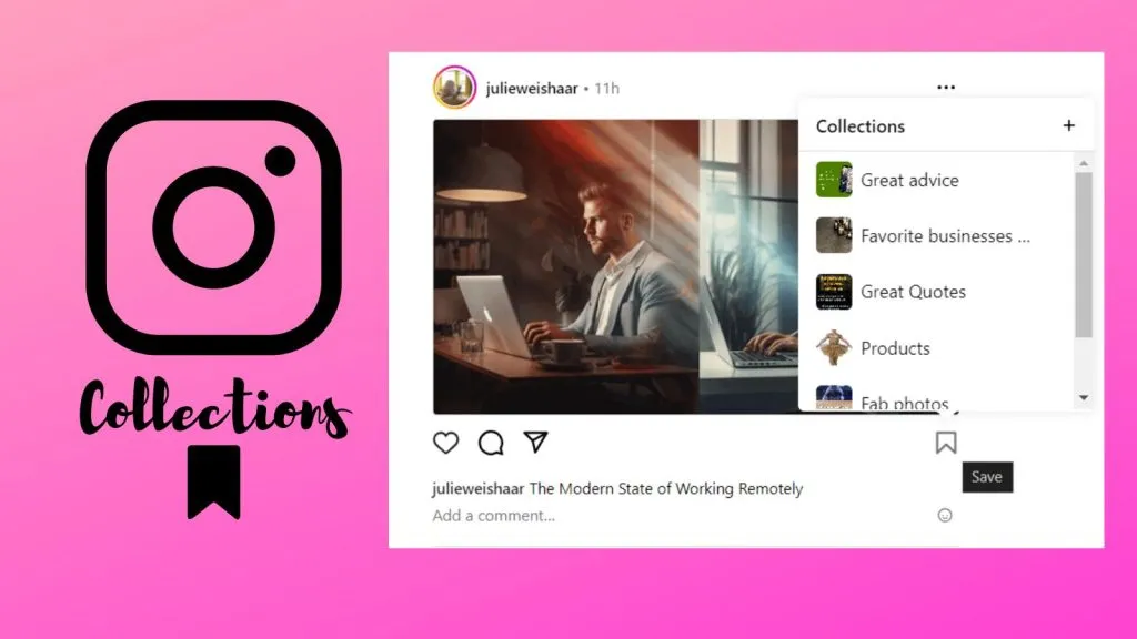how to save to an Instagram collection